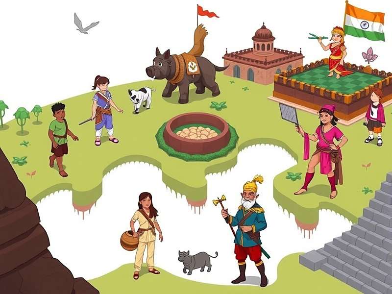 Regional characters and settings from Bharat Game Blend showing diversity across Indian states